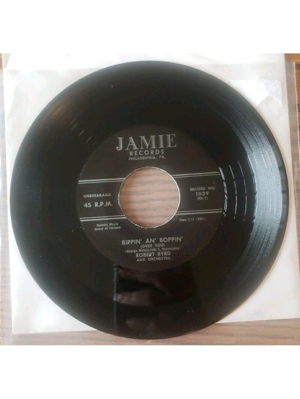 ROBERT BYRD: bippin' an' boppin' JAMIE 7" Repro Single 45 RPM